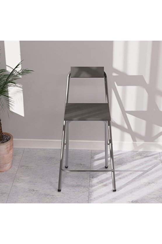 Mutfak Bar Masa Sandalye Takımı Katlanır Bar Sandalye 2 Kişilik Mutfak Masası Gri 1297