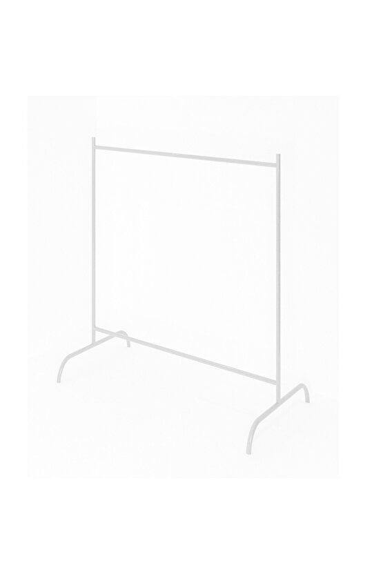 Konfeksiyon Askısı Ayaklı Askılık Elbise Askılığı Beyaz