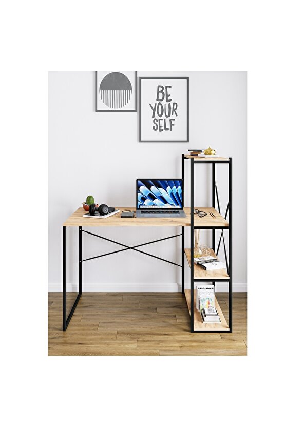Kitaplıklı Çalışma Masası Bilgisayar Ofis Masası 1003