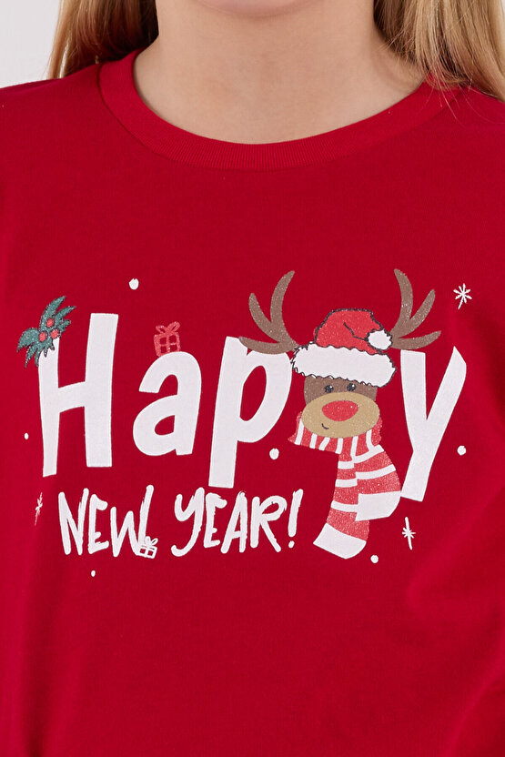 Kız Çocuk Kırmızı Pijama Takımı