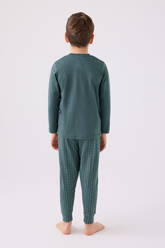 Erkek Çocuk Mavi Pijama Takımı