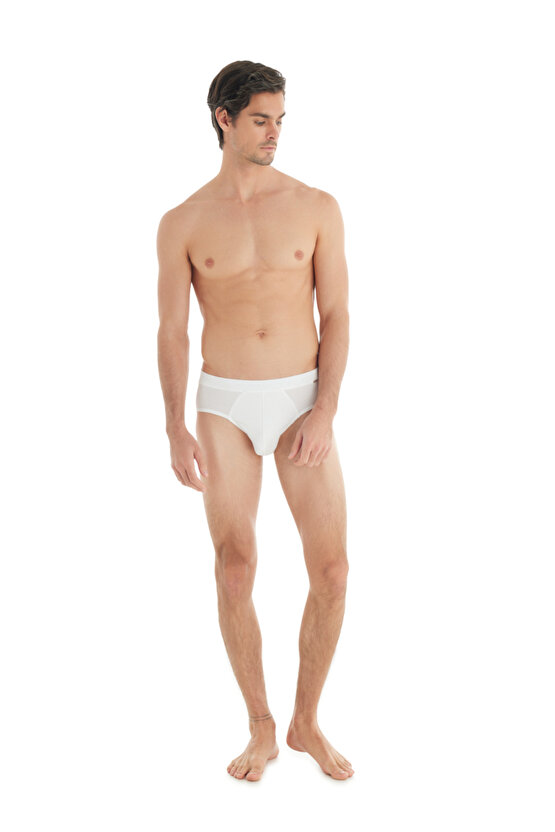 Black Spade 9311 % 94 Modal Kumaş Silver Serisi Erkek Slip Beyaz