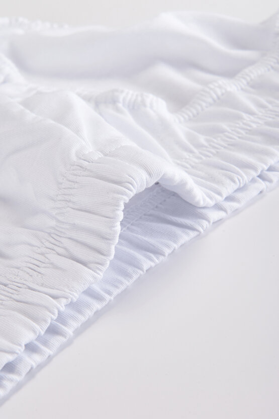 Beyaz Penye 2li Pamuklu Slip Külot