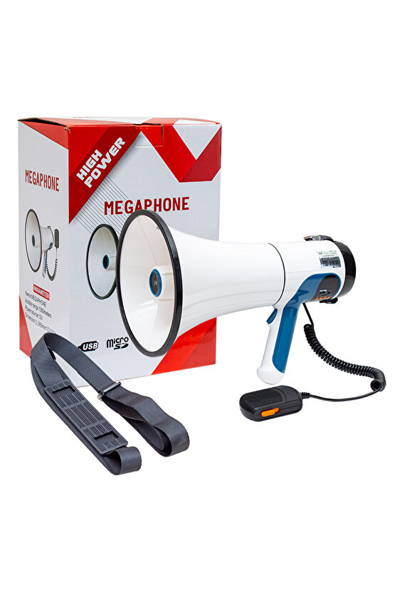 Büyük Boy Profesyonel Bluetooth Destekli Megafon USB AUX SD Kartlı 100 Watt ZEM65-F547