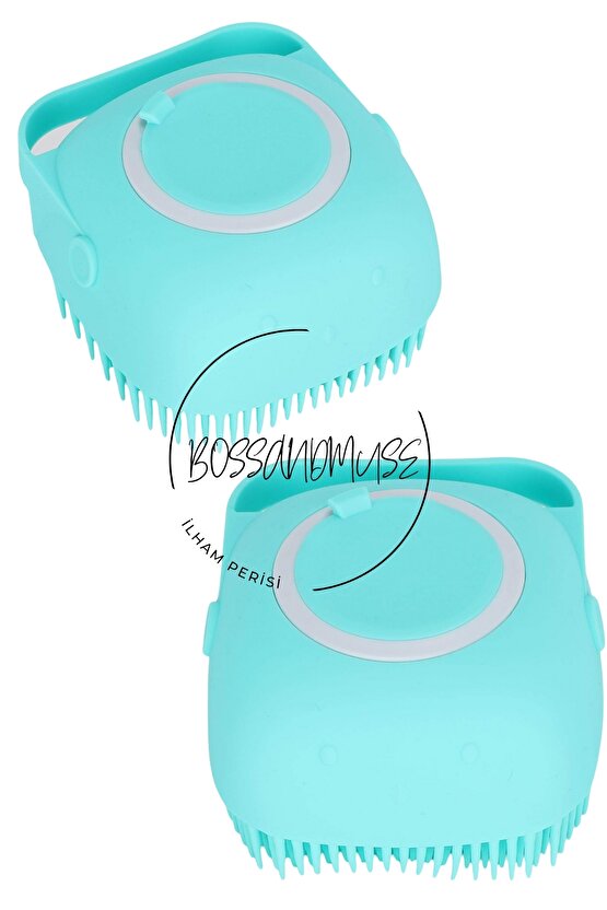 Şampuan Hazneli Banyo Duş Lifi Süngeri Silikon Kir Çıkartıcı Fırça Kese - Yüz Fırçası