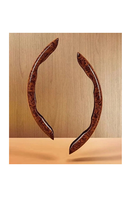 Ahşap Tasarımlı Direksiyon Simidi Koruma Kılıfı 2 Li