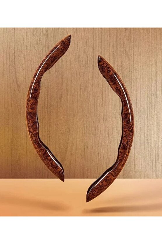 Ahşap Tasarımlı Direksiyon Simidi Koruma Kılıfı 2 li