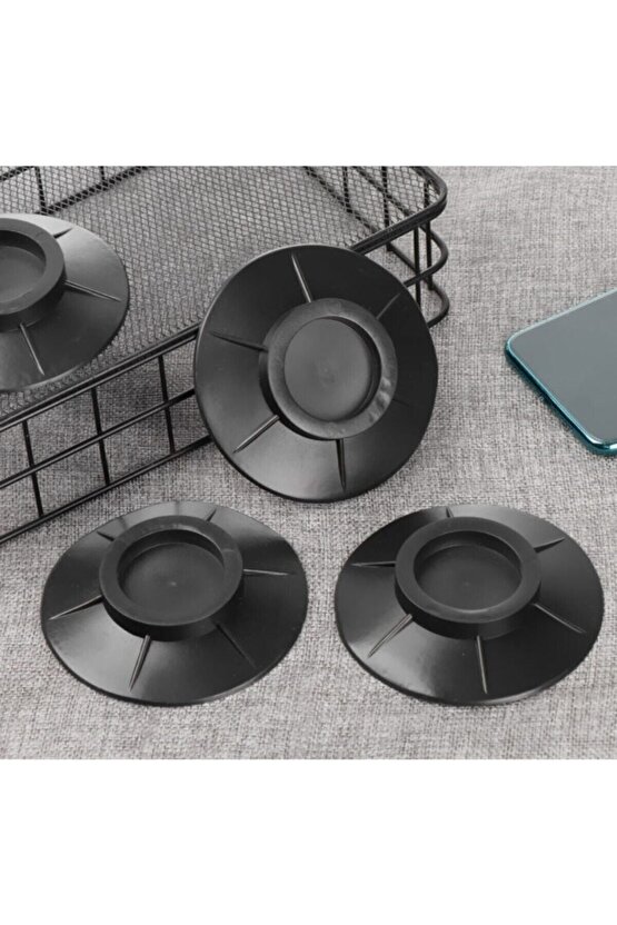 Çamaşır Makinesi Titreşim Engelleyici Stoper Siyah 4 Lü Set
