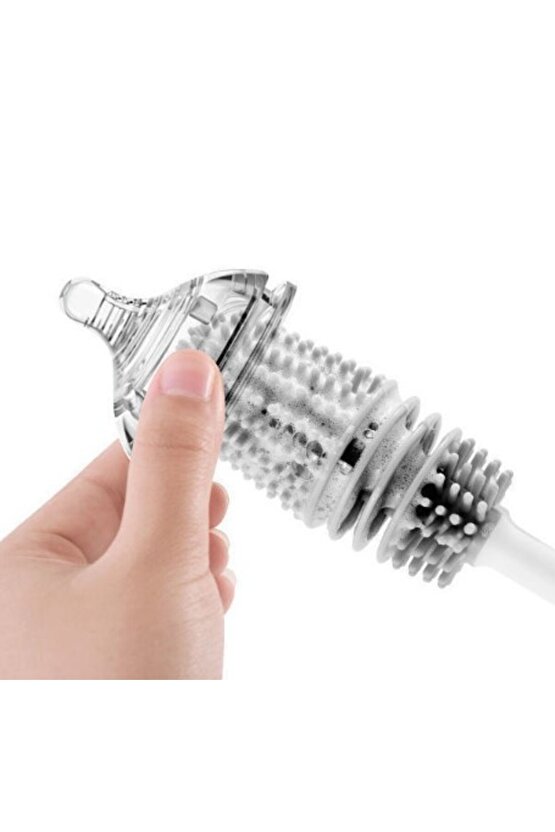 HVT Uzun Saplı Silikon Biberon ve Kavanoz Yıkama Fırçası