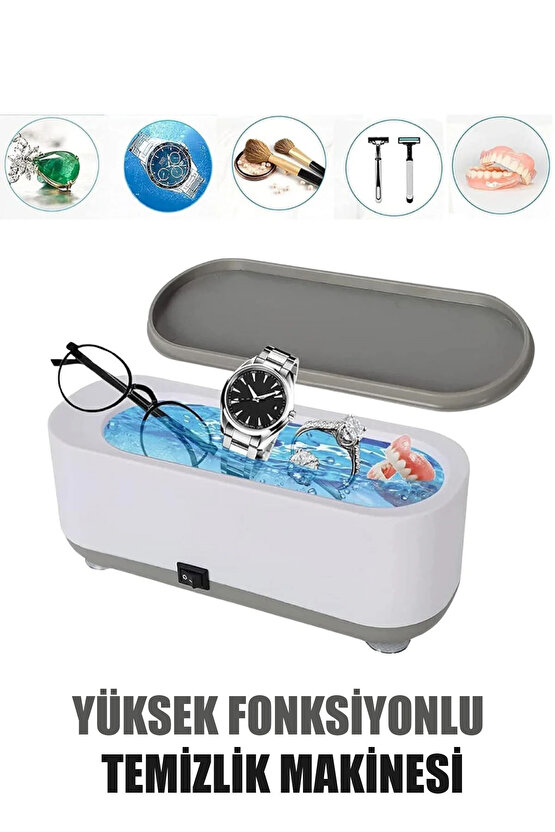 Gözlük, Saat, Küpe, Kolye, Makyaj Fırçası, Ultrasonik Temizleyici Dezenfekte Cihazı