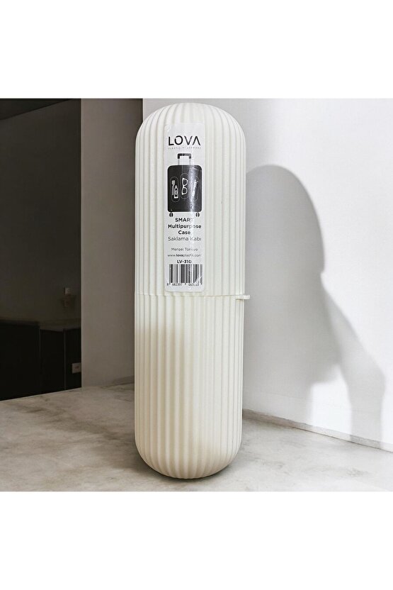 Beyaz Diş Fırçası, Diş Macunu Seyehat Saklama Kabı Çok Amaçlı Organizer