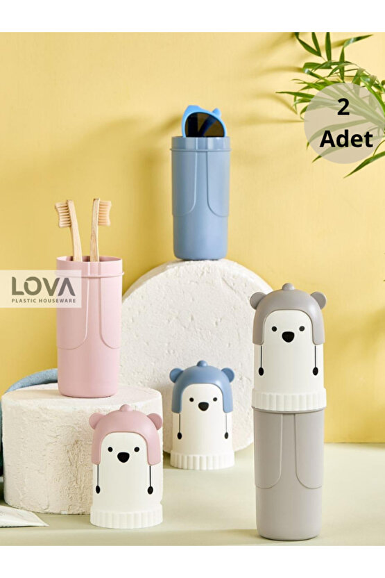 YOGİ Çok Amaçlı Seyahat Saklama Kabı (Mavi-Krem)