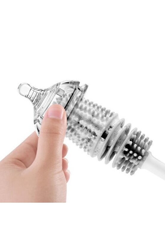 Biberon Temizleme Fırçası – Silikon Uçlu Uzun Saplı Fırça