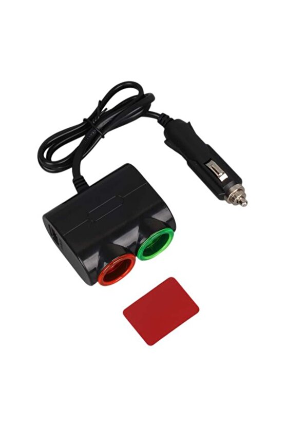Art 1631 12-24V Tek Usb Girişli 120W 80Cm Kablolu 2Lı Araç Çakmak Çoklayıcı Lab
