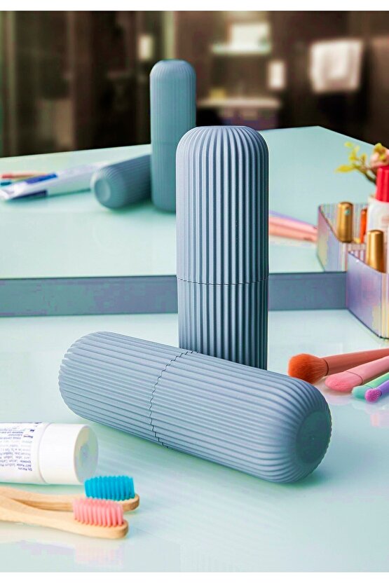 Seyahat Saklama Kabı Diş Fırçalık Organizer Banyo Kutusu Çok Amaçlı Makyaj Kutusu Gözlük Kutu 1 Adet