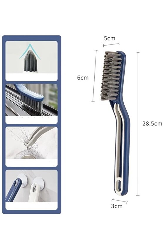 1 Adet Çok Fonksiyonlu Cımbızlı Derz, Banyo, Oluk, Mutfak Temizlik Fırçası
