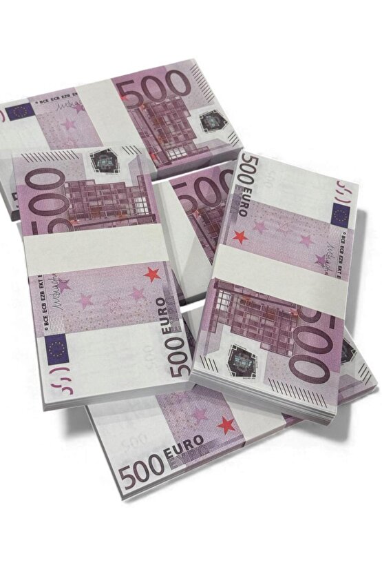 5 Deste 500 € Görünümlü Oyun Parası – Düğün, Kına, Koleksiyon, Mizah, Eğlencelik, Fotoğraf
