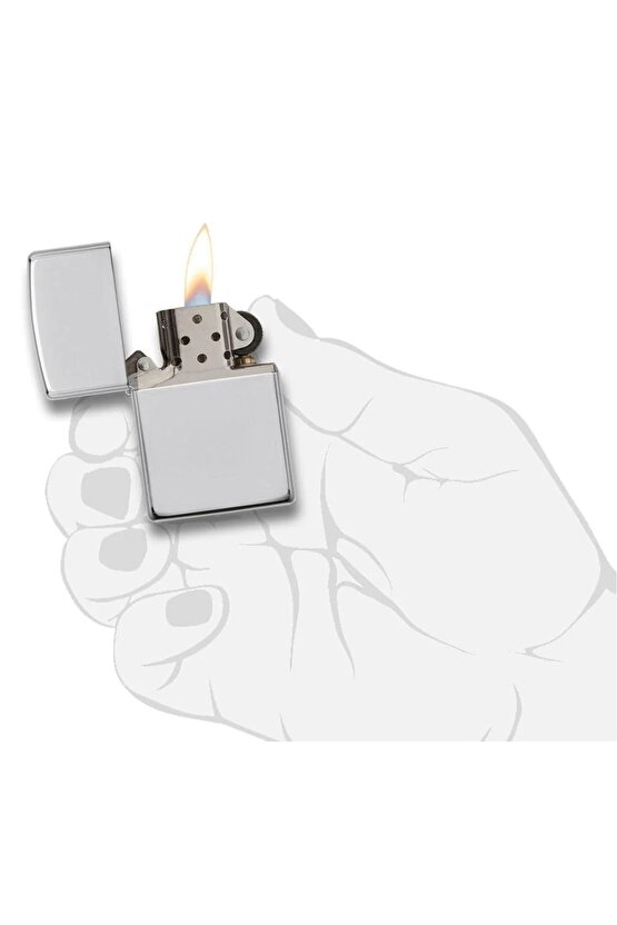 Gümüş Doldurulabilir Benzinli Çakmak