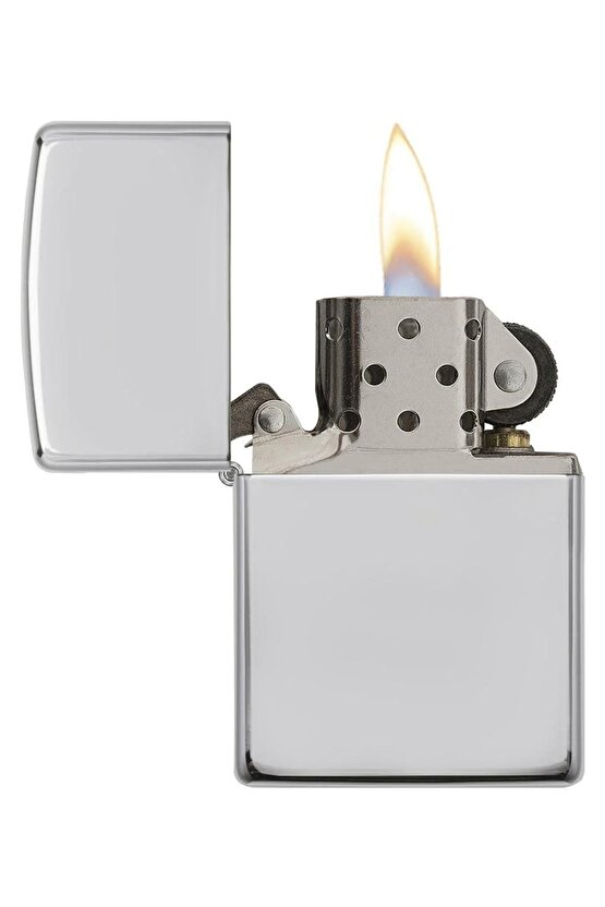 Gümüş Doldurulabilir Benzinli Çakmak