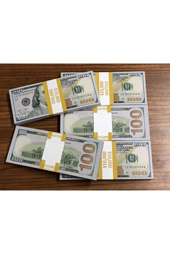 Kolleksiyon Paraları Eğlence Düğün Nişan Halay Paraları Yüz Dolar Üç Deste