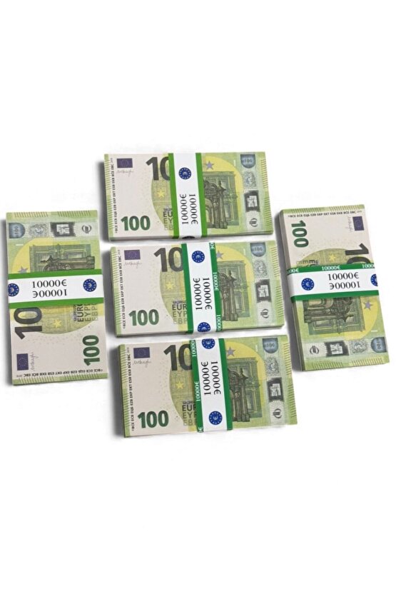 5 Deste 100 EURO Eğlencelik ve Dekoratif Para – Film Sahnesi, Düğün, Mizah ve Koleksiyon Amaçlı 100€