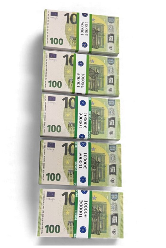 5 Deste 100 EURO Eğlencelik ve Dekoratif Para – Film Sahnesi, Düğün, Mizah ve Koleksiyon Amaçlı 100€