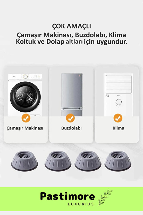 Yeni Üretim Gürültü Engelleyici Titreşim Önleyici Kauçuk Çamaşır Bulaşık Makinesi 4 Adet Ayak Pedi