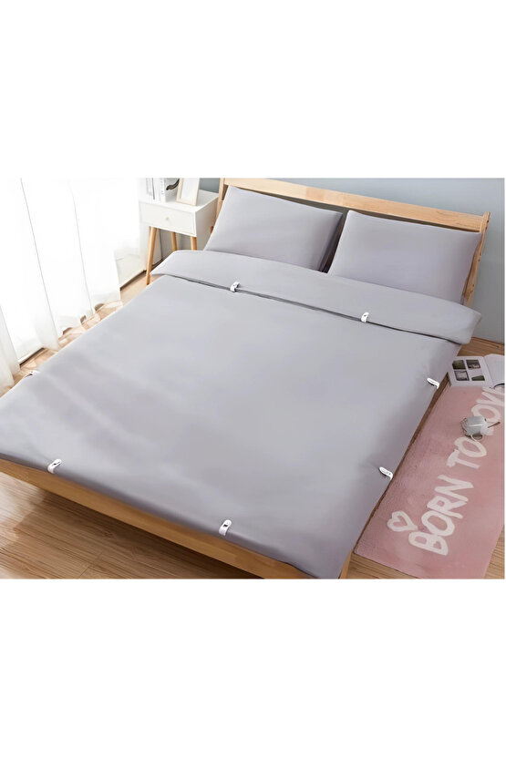 10 Adet Karışık Renk Mandallı Yorgan Nevresim Sabitleme Klipsi Kayma Önleyici Çarşaf Sabitleme