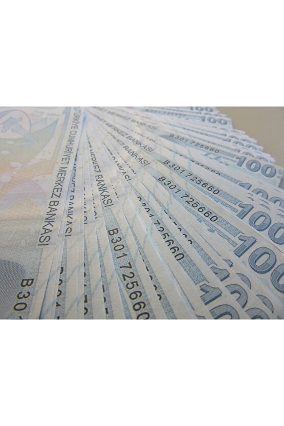 200 Tane Geçersiz Yazılı Kaliteli OYUN PARASI 100TL ÇİL TÜRK PARASI