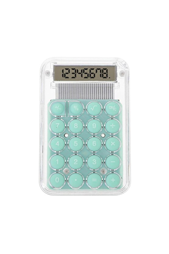 PM-25418 Şefaf Yeşil Tuş 8 Haneli Mini Hesap Makinesi