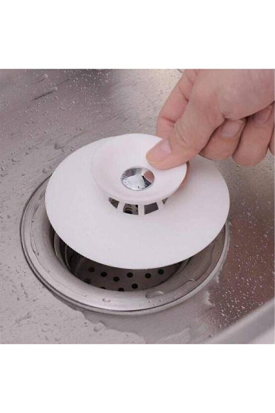 Lavabo Tıpası Ve Süzgeç Silikon Lavabo Süzgeci Tıkanma Önleyici