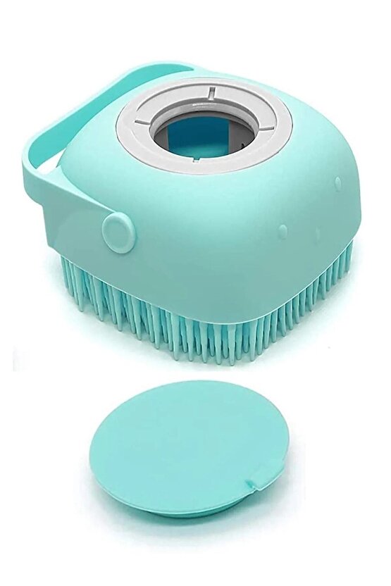 Şampuan Hazneli Kedi Ve Köpek Evcil Hayvan Yıkama Fırçası Silikon Evcil Hayvan Banyo Lifi