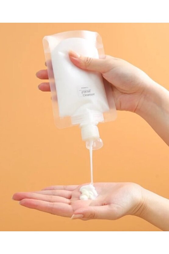 3 Adet 100ml Krem Şampuan Kabı Tekrar Kullanılabilir Set Seyahat Şişe Seti Seyehat Seti