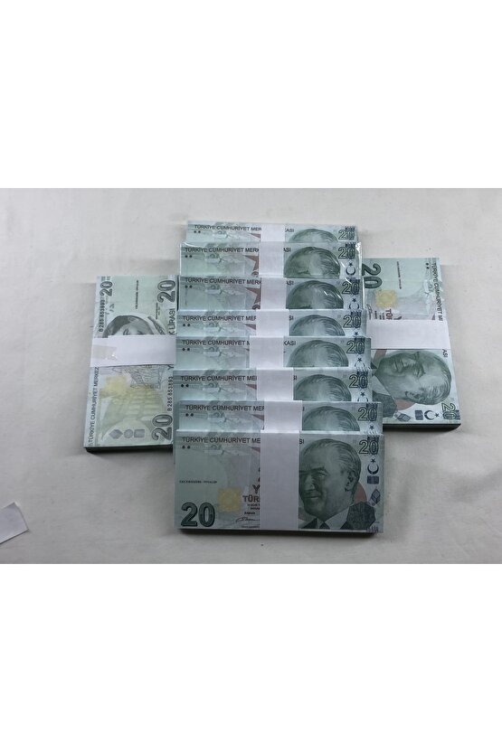 5 DESTE 20 TÜRK LİRASI SÜPER KOPYA PARA GEÇERSİZ DÜĞÜN PARASI