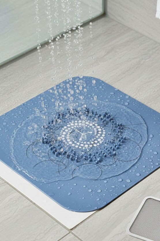 Silikon Duş Gideri Süzgeci – Saç Tutucu Tıkanıklık Önleyici Kaymaz Gider Kapağı Banyo Yer Süzgeci