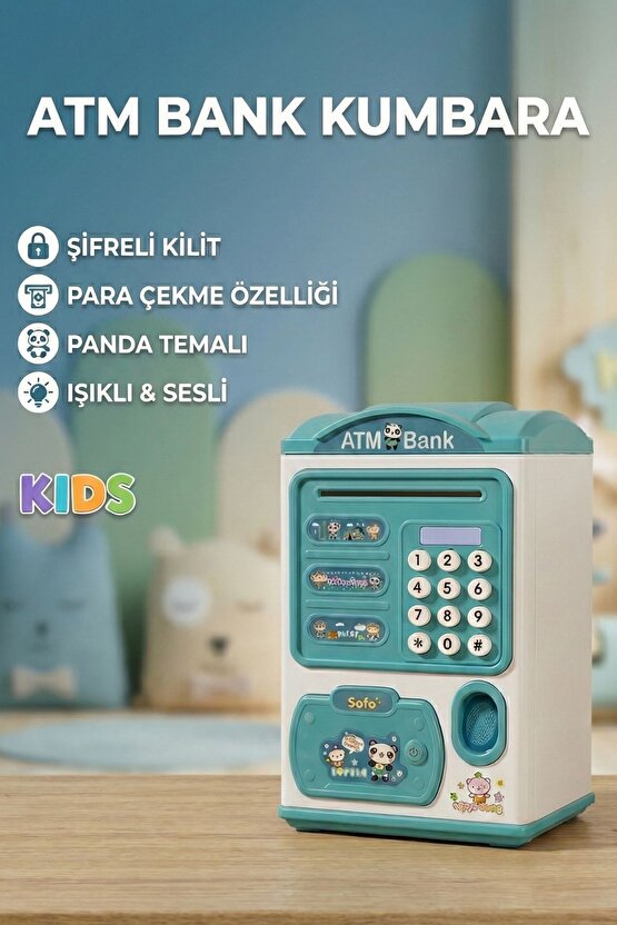 Elektronik Şifreli Parmak İzi Görünümlü Otomatik Kağıt Para Alan Atm Kumbara Kasa