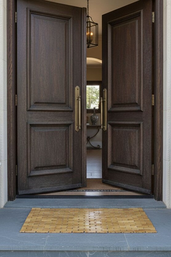 42 x 62Cm Kaydırmaz Çok Amaçlı Bambu Paspas - Duş Kapı Önü Makine Üzeri Koruyucu Çok Amaçlı Kullanım