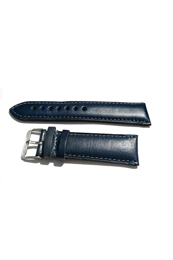 Klasik Saat Deri Kordon Saat Kayışı Mavi 22 mm (383 )