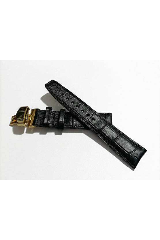 &Hertür Saate &Uygun  Kelebek  Toka   20  mm  Siyah   Kordon(169)   altın rengı  toka