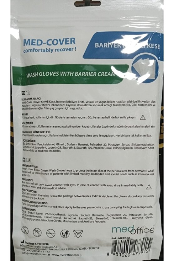 Med-cover Bariyer Kremli Kese ( 5 Paket )