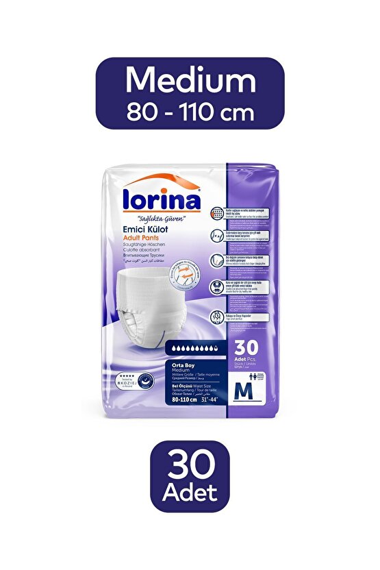 Emici Külot Medium 30 Adet - Bariyer Kremi Hediyeli