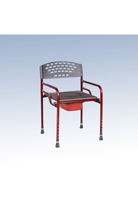 Yükseklik Ayarlanabilir Deri Döşemeli Hasta Klozeti Tuvaleti