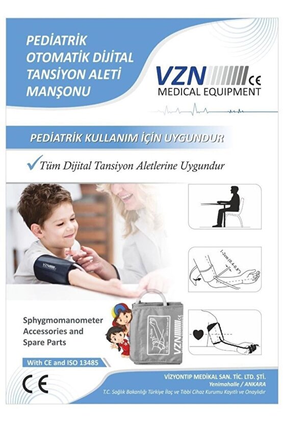 Çocuk Aleti Manşonu Manşet Kol Bezi Manşonu - Çocuk Manşon