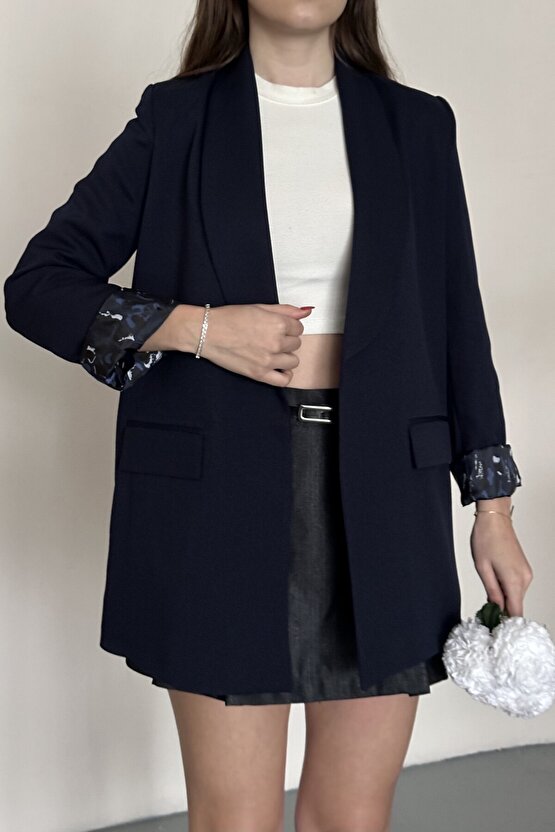 Kadın Blazer Ceket Oversize Uzun | Lepoar Astarlı Klasik Şık Ofis & Günlük