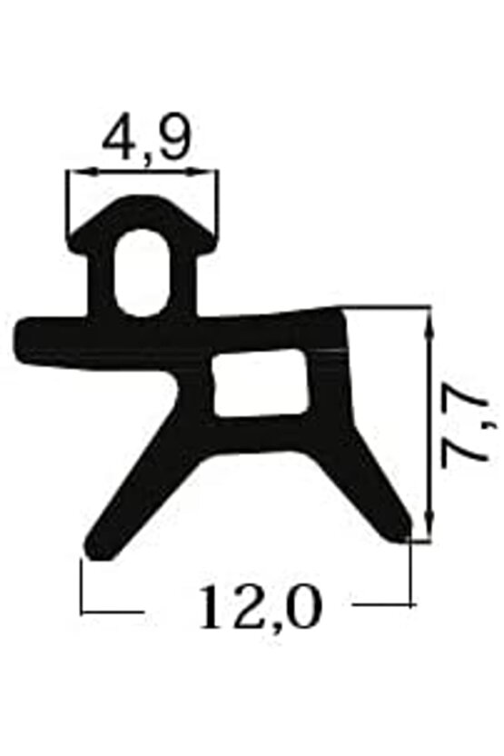 Pvc Pimapen Kapı Pencere Fitili Kalın Ebat Gri (12 mt.) 1153473