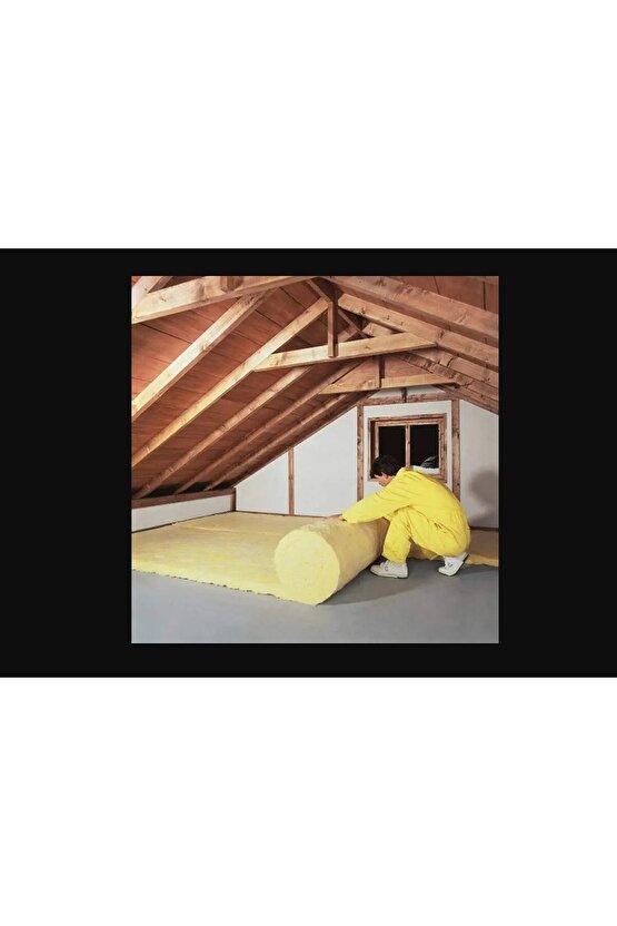 Cam Yünü İzocam Çatı Şiltesi Folyosuz 4 Adet, 10cm Kalınlık, 38,4m2 Alan Kapatır