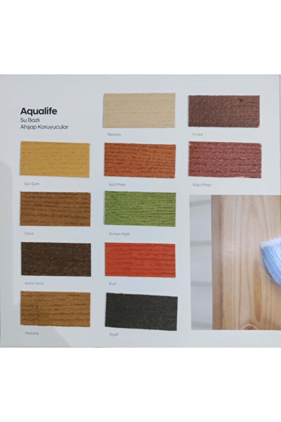 Aqualıfe Su Bazlı Ahşap Koruyucu 2,5 Lt Açık Meşe