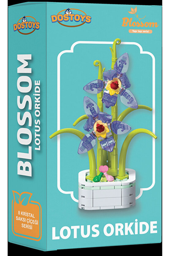 Mikro Blok Kristal Lotus Orkide Çiçek Lego - Lego Setleri Mini Lego - Çiçek Lego - Blossom Çiçek Leg