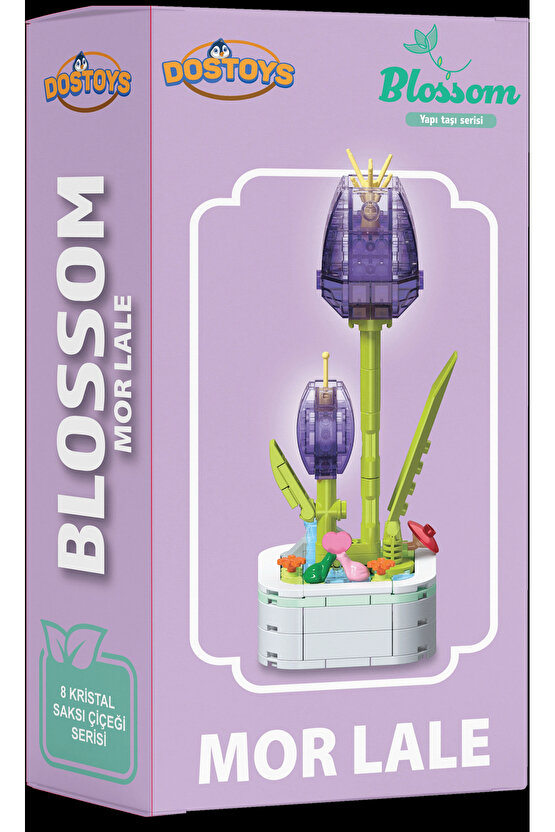 Mikro Blok Kristal Mor Lale Çiçek Lego - Lego Setleri Mini Lego - Çiçek Lego - Blossom Çiçek Lego