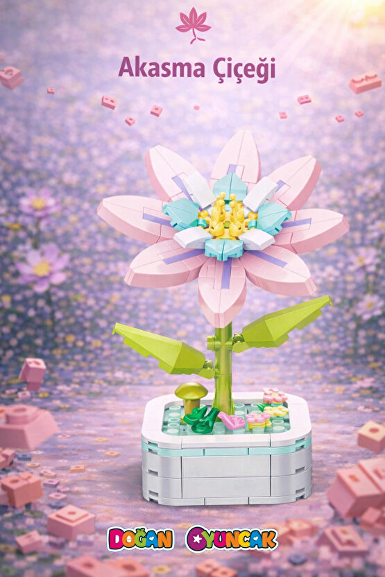 Mikro Blok Akasma Çiçeği Çiçek Lego - Lego Setleri Mini Lego - Çiçek Lego - Blossom Çiçek Lego